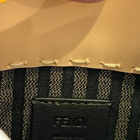 100% Authentic Fendi Pink Tortoishell Mini Sunshine Top Handle Crossbody Bag - Picture 9 of 11